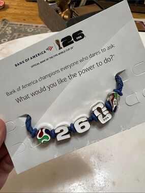Exclusive Bank of America FIFA 26 Blue Braided Charm Bracelet